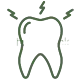 Tooth icon with arrows pointing outward, symbolizing dental care and orthodontic treatment services.